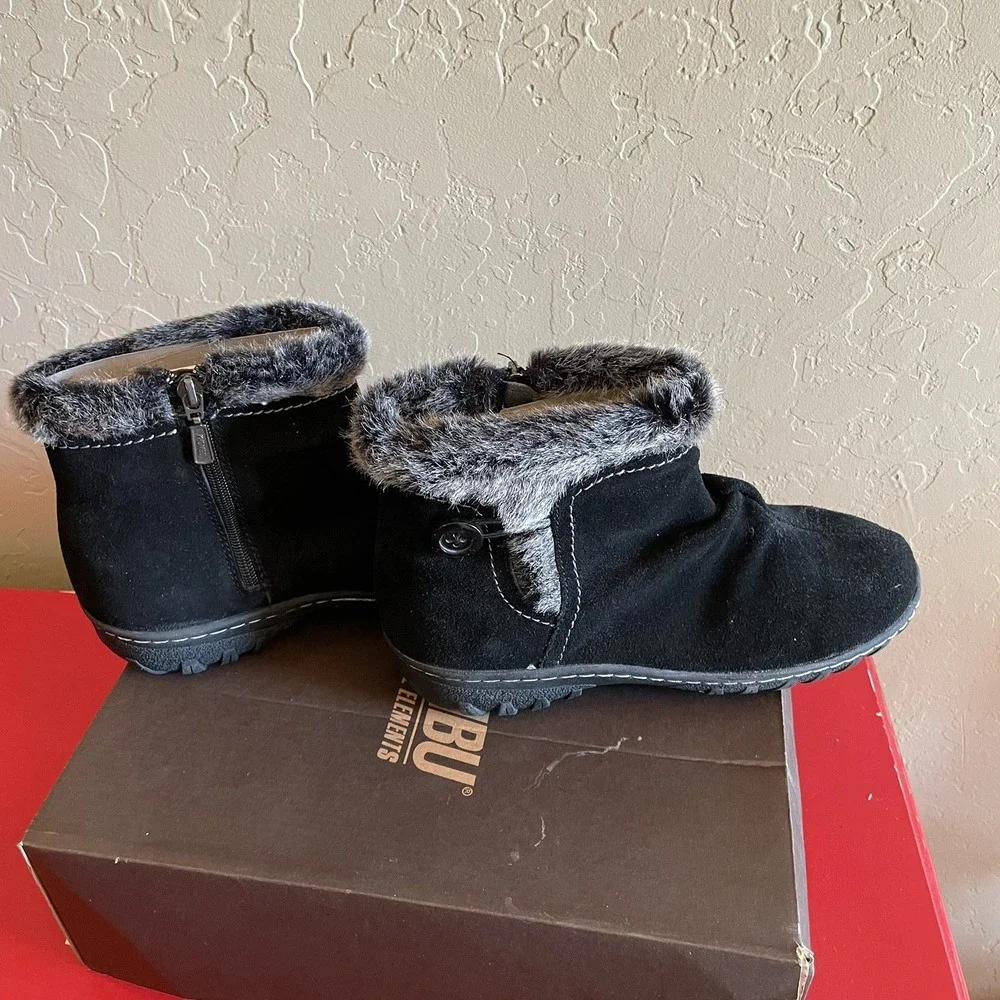 Khombu Womens Black Boots Size 9 US Ski Team Supplier‎ Faux Fur Gracie